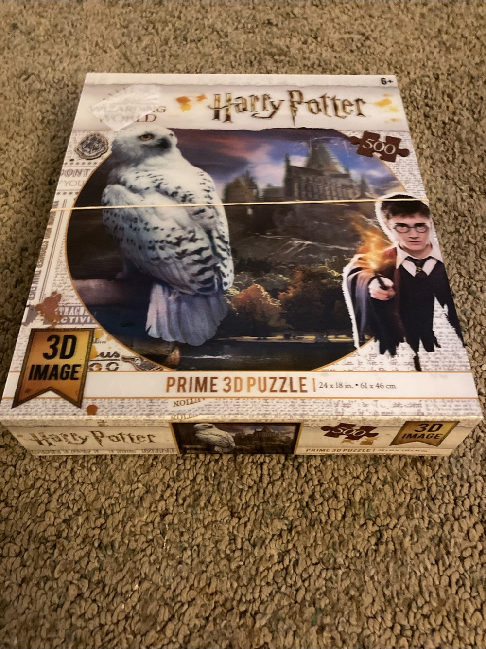 Warner Bros. Harry Potter Prime 3D Puzzle — White Owl and Dark Castle Artwork